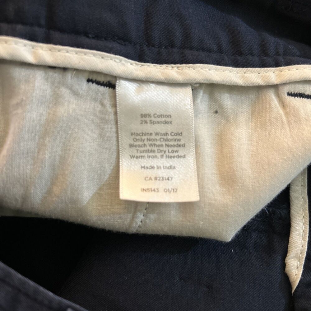Talbots The Deck Cropped Pants Women Petites Size 12 P Classic Casual Navy Blue - Picture 8 of 8